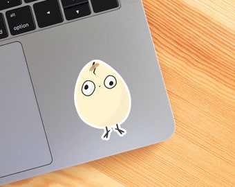 Egg With a Crack and Bandaid Vinyl Waterproof Sticker Decal
