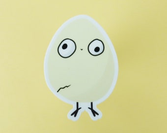 Egg With a crack Vinyl Waterproof Sticker Decal