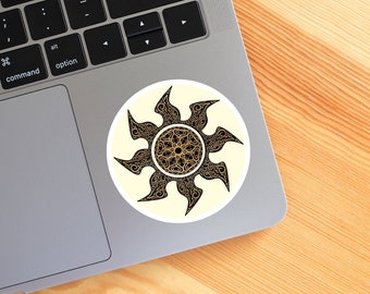 Filigree Sun Mana Symbol Waterproof Vinyl Sticker