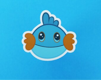 Mudkip themed Vinyl Waterproof Sticker Decal