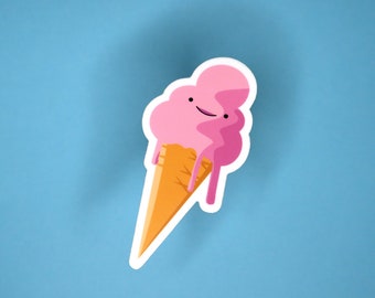 Kawaii Ditto Pokemon Ice Cream Vinyl Waterproof Sticker Decal