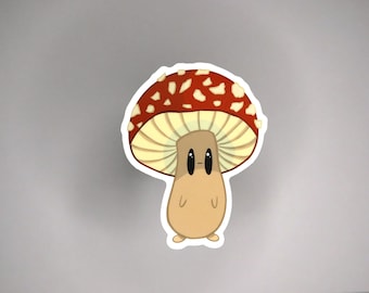Kawaii Cartoon Mushroom Waterproof Vinyl Sticker Decal