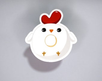 Kawaii Chicken Donut Vinyl Waterproof Sticker Decal