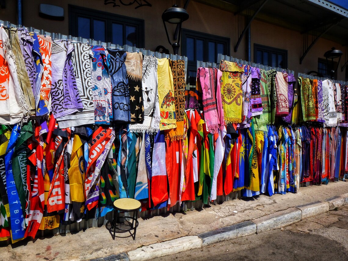 Colorful Athens Greece textiles shawls scarf printable photo Etsy