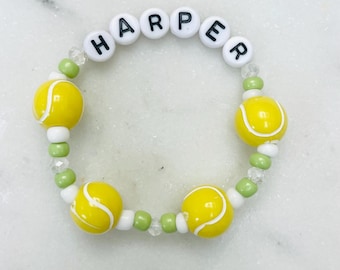 Personalized Tennis Bracelet: Team Favor, Custom Name