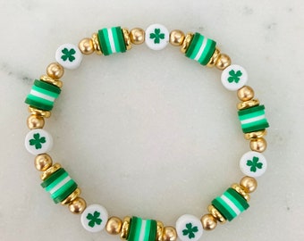 Shamrock Bracelet: St. Patrick's Day Beaded Bracelet