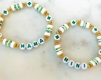 Mama & Mini Shamrock Bracelet Set - St Patrick’s Day