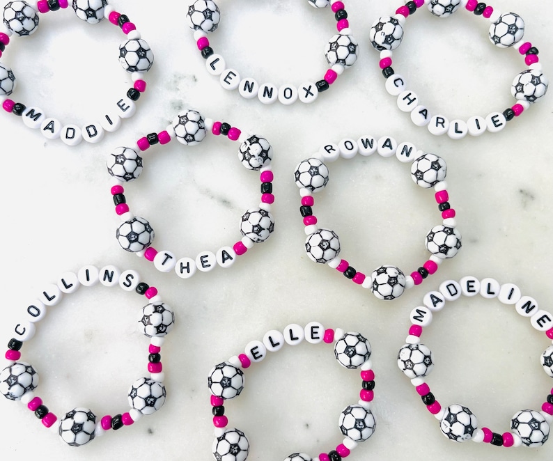 Soccer favor bracelets soccer soccer favor team bracelet soccer team bracelet soccer gift custom soccer image 3