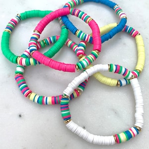 Vaycay Vibes Bracelets | Bright Colored Bracelet | colorful bracelets | heishi | summer bracelets | beachy bracelets | custom bracelet