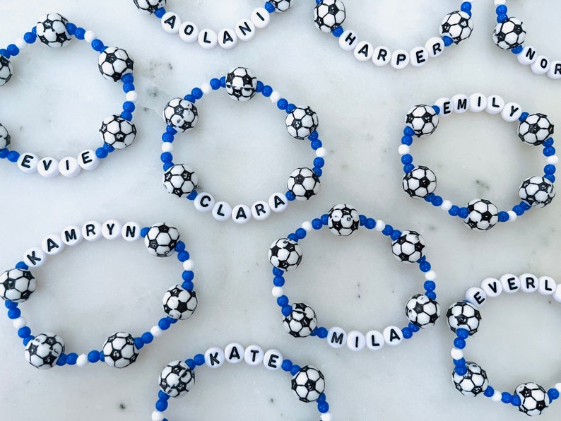 Soccer favor bracelets soccer soccer favor team bracelet soccer team bracelet soccer gift custom soccer image 5