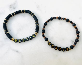 Bestie Bracelet: Heishi Beads, Custom BFF Gift