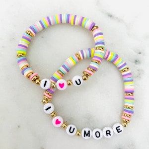 Mama and Mini I Love You Bracelet I Love You More Custom Gift Custom ...