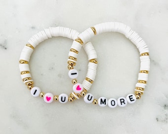 Mama and Mini 'I Love You More' Bracelet Set