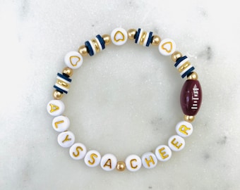 Cheer Bracelet | football mom bracelet | cheerleading bracelet | custom bracelet | school spirit wear | football spirit | football mom