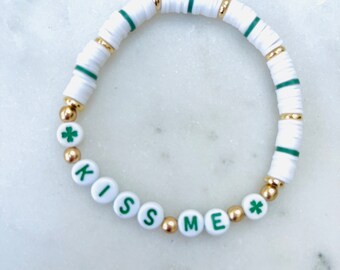 Kiss Me Bracelet | kiss me | Saint Patrick’s | St. Patrick’s | Custom bracelet | St. Patrick’s Day Bracelet