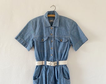 Vintage Chambray Shirt Dress