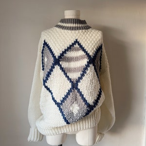 Vintage Turtleneck Patterned Sweater