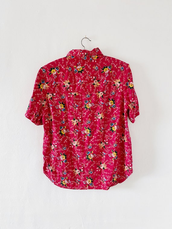 Vintage Floral Button Up Top - image 5