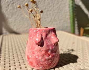 Small Boob Ceramic Vase, Pink Woman Body Decor, Toothbrush Bowl, Bathroom Decor, Home Art Clay Decor, Gift for Them, Human Body, Mature Gift