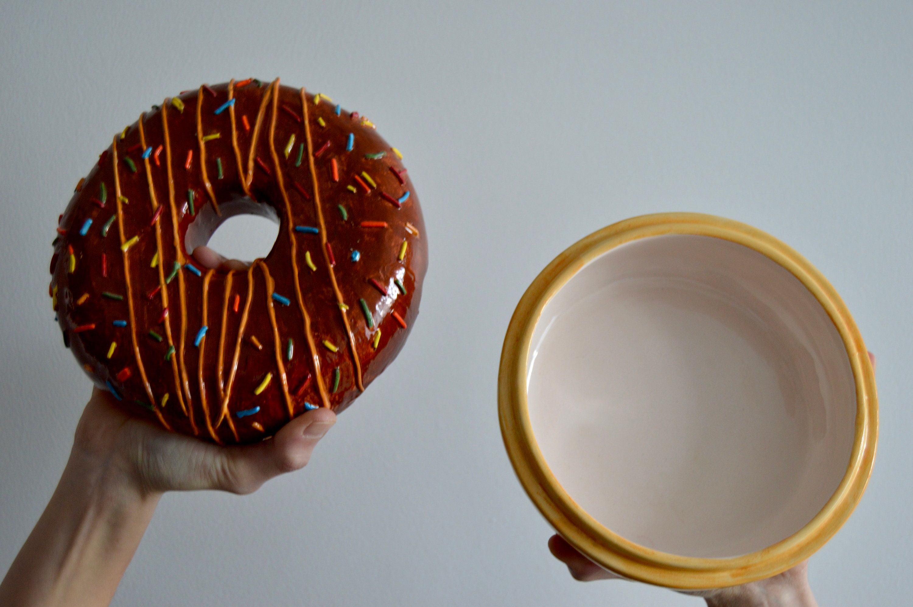 Handmade Ceramic Donut Bowl Home & Living Kitchen & Dining