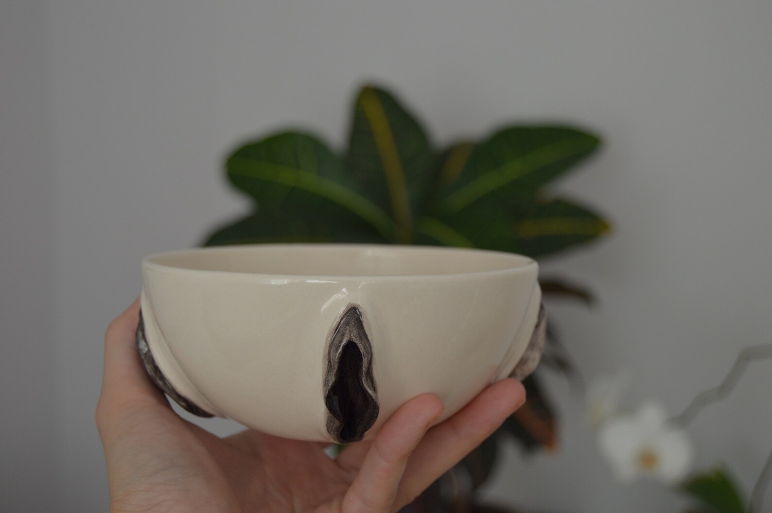 Ivory Ceramic Brown Vulva Bowl Kitchen Decor Vagina Clay Etsy