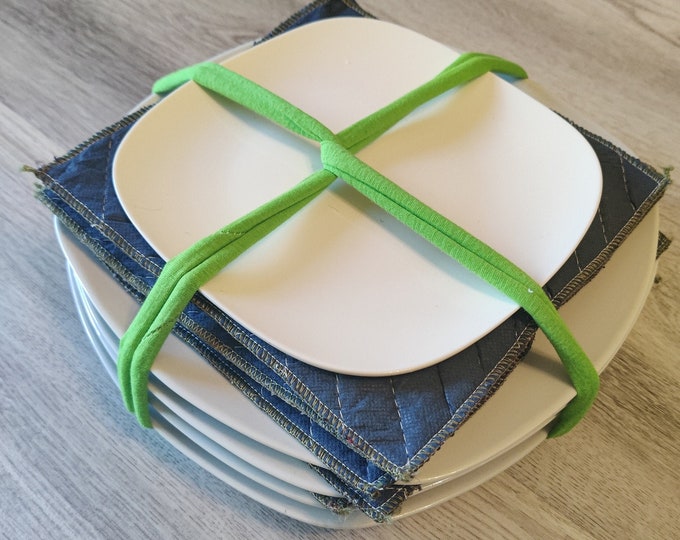 2 dozen 8"x8" or 6"x6" Plate pads for moving and storage comes with spandex band