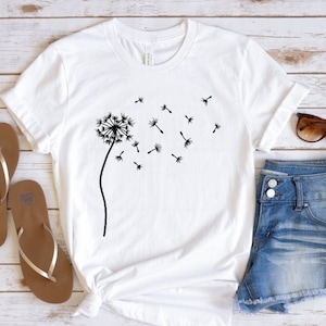 Windflower T-Shirt, Wildflower Shirt, Dandelion Shirt Women, Windflower Tee, Flowers In Nature T-shirt, gift for her, mother’s gift