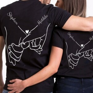 Holding Hands Shirt Custom Anniversary Gift T-Shirt Partner Shirts Gift. image 5