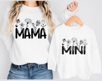 Mamma och jag-kläder, Mamma mini-tröjor, Matchande mamma och mini-tröjor, Mamma och mini-tröja, Mamma och mini-kläder