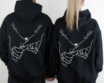 Hände halten Hoodie, Benutzerdefiniertes Jahrestagsgeschenk T-Shirt, Partner Geschenk, Personalisierte Partner hoodie