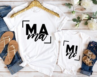 Mom and mini matching shirts, mom and child shirt, family outfit mom mini outfit for family, mom with baby shirt, mothers day gift