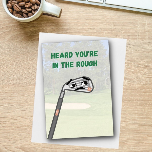 Golf Themed Get Well Soon Greeting Card