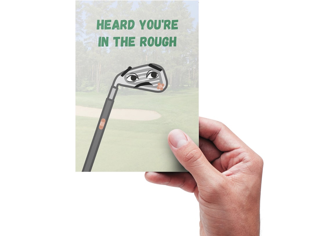 Golf Themed Get Well Soon Greeting Card Etsy