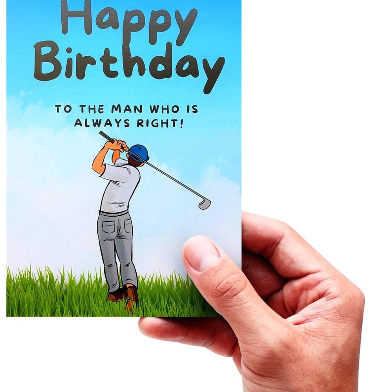 Funny Golf Birthday Card Etsy