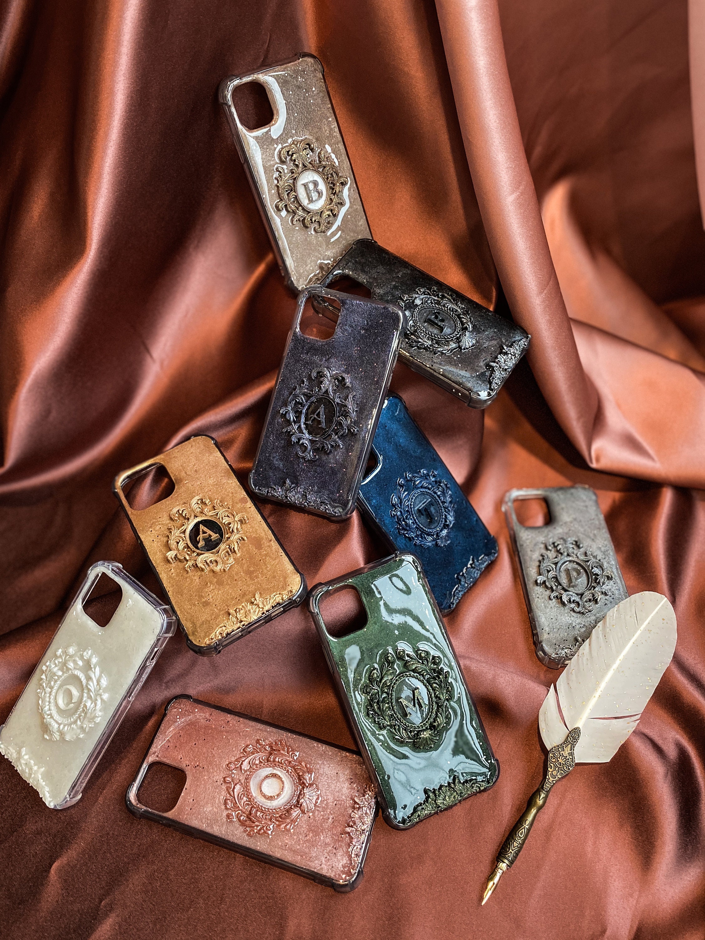 Personalized Resin phone case&keychain in signature Edition Etsy