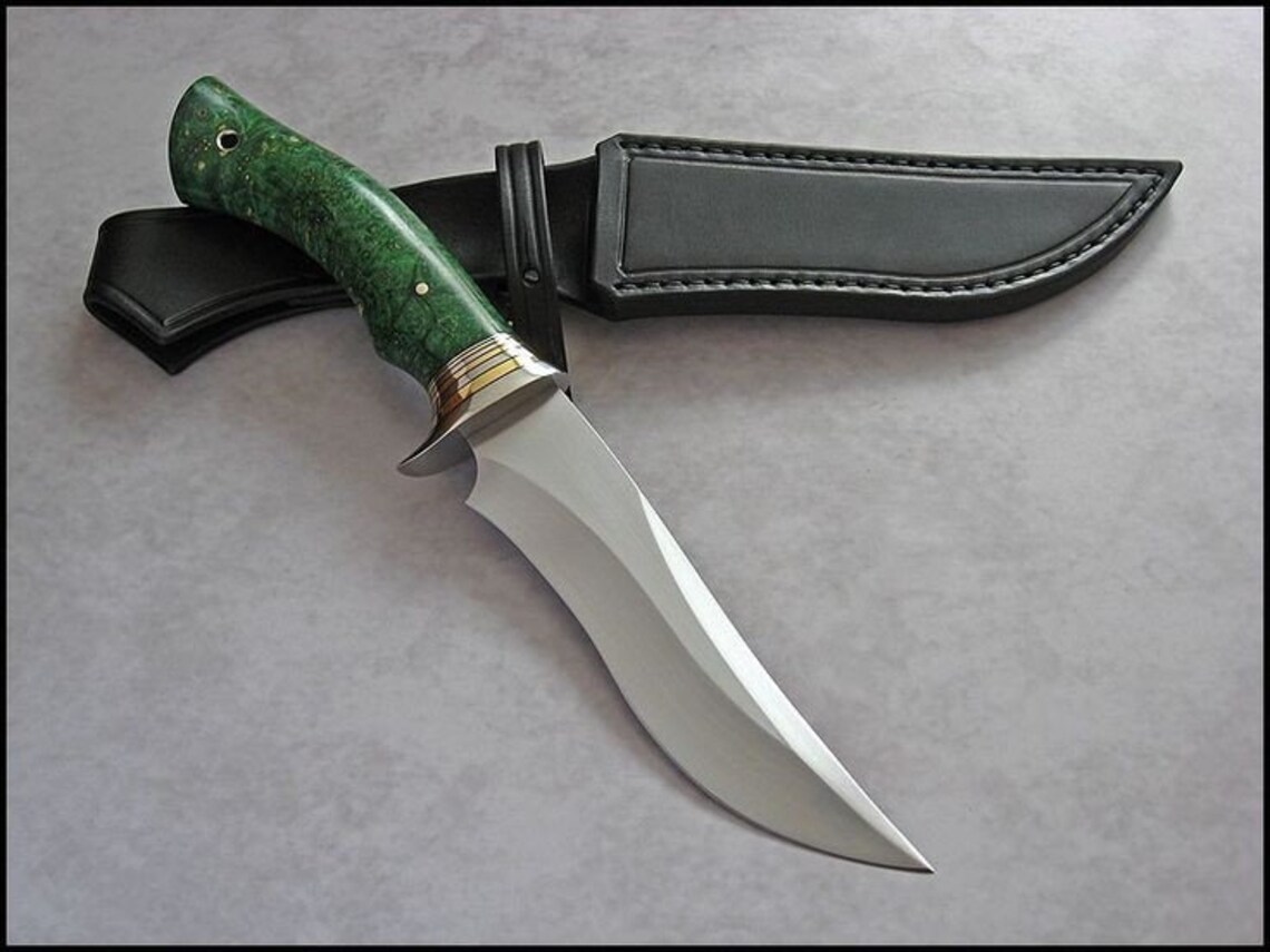 Trailing Point Hunting Knife Etsy