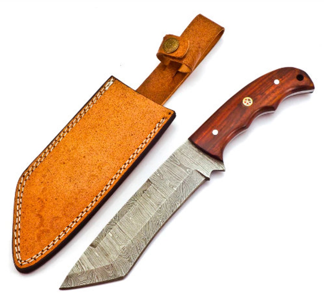 11inch Damascus Steel Tracker Knife Etsy