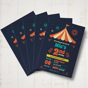 Carnival Circus Birthday Invitation