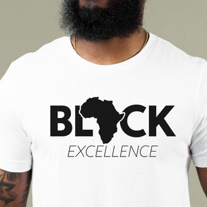 Chemise noire excellence, cadeau histoire des noirs, cadeau histoire des noirs pour les enseignants, chemise du mois de l&#39;histoire des noirs, t-shirt enseignant mélanine, chemise Afrique