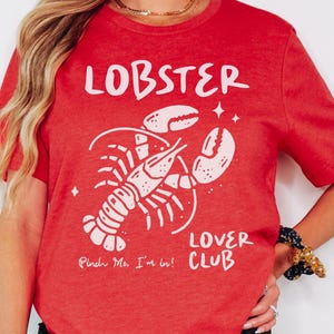 Lobster Shirt, Seafood Shirts, Retro Summer Shirt, Coastal Aesthetic, Vintage Lobster T-Shirt, Fisherman Aesthetic, Vacation Beach Shirt