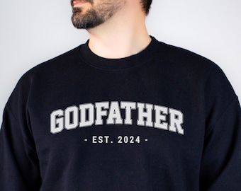 Godfather Proposal Gift, Personalized Godfather Shirt, Godfather Est Shirt, New Godfather Shirt, Godfather Reveal Shirt, Baby Shower Shirts