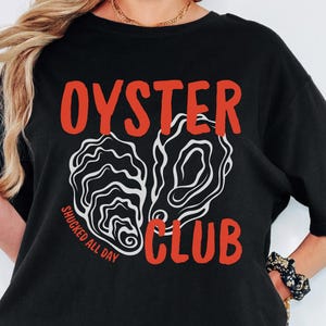 Austern Shirt, Küstenästhetik, Austern Club Shirt, Retro Strand Shirt, Vintage Austern Tshirt, Fischliebhaber, Foodie T-Shirts, Kokosnuss Mädchen