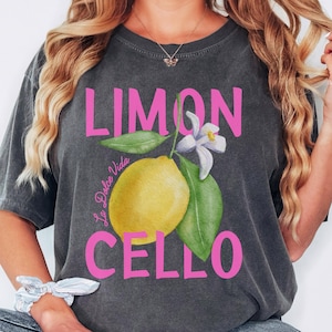 Limoncello La Dolce Vita Italy Shirt Tomato Girl Crewneck Coastal Granddaughter Amalfi Coast Shirt Lemon Shirt Comfort Colors Plus Sizing