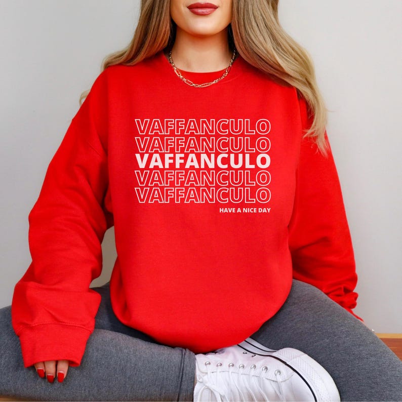Vaffanculo Sweatshirt, Italia Shirt, Funny Italian Shirts, Offensive Sweatshirts, Gift For Italian Friend, Italian Sayings, Italian Gifts Red
