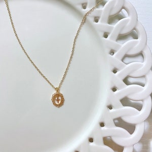 Rose Gold Tiny Cross Necklace, Dangling Necklace with Cross, Unique Necklace for Women, Christian Jewelry, Dainty Necklace