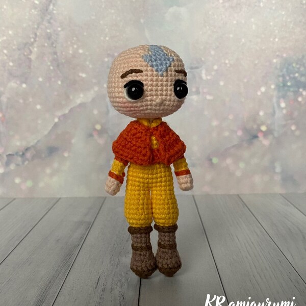 Aang inspired amigurumi pattern