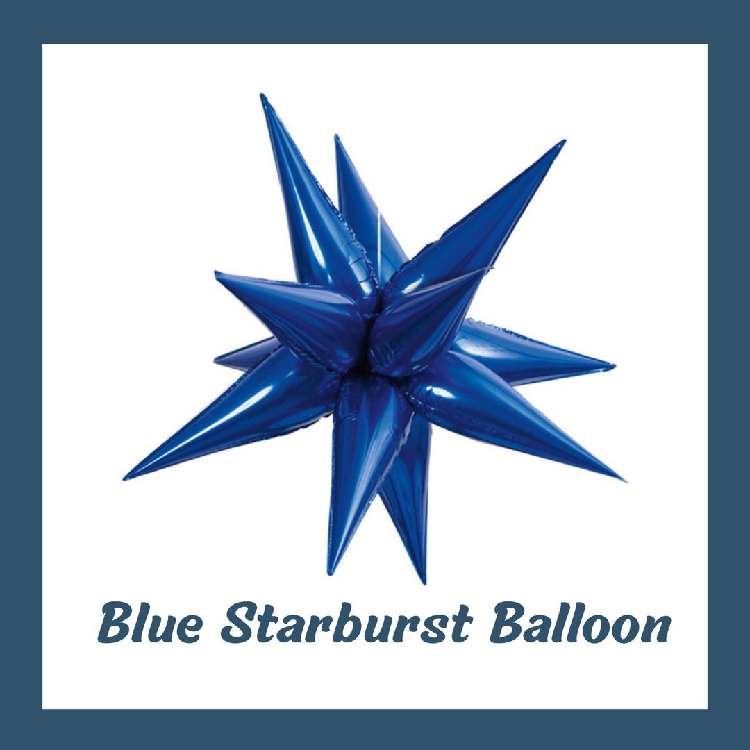 Blue Starburst Balloon - Etsy