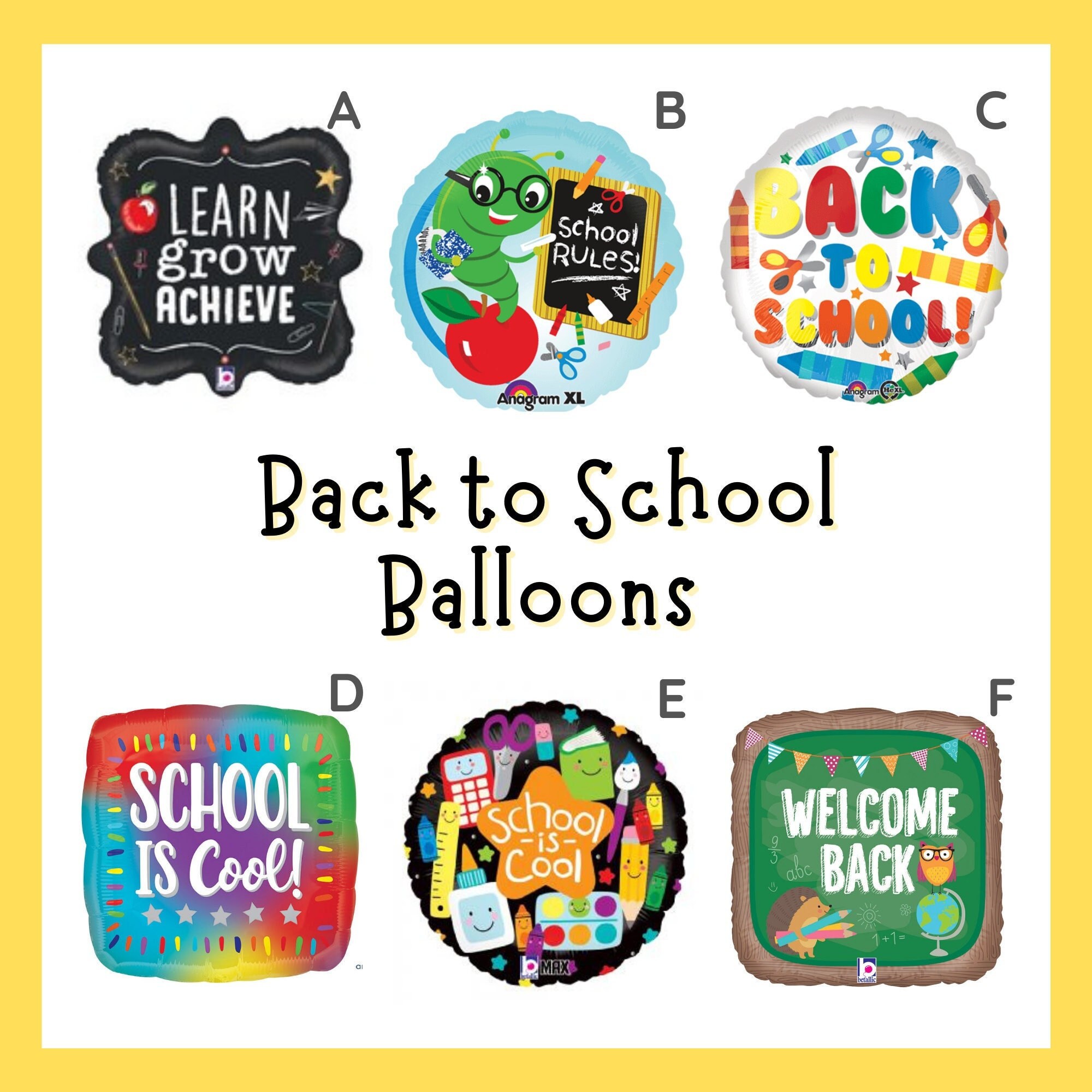 Back to School foil balloon