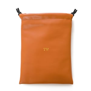 Brown Personalized Golf Drawstring Pouch