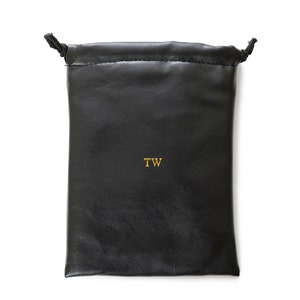 Black Personalized Golf Drawstring Pouch